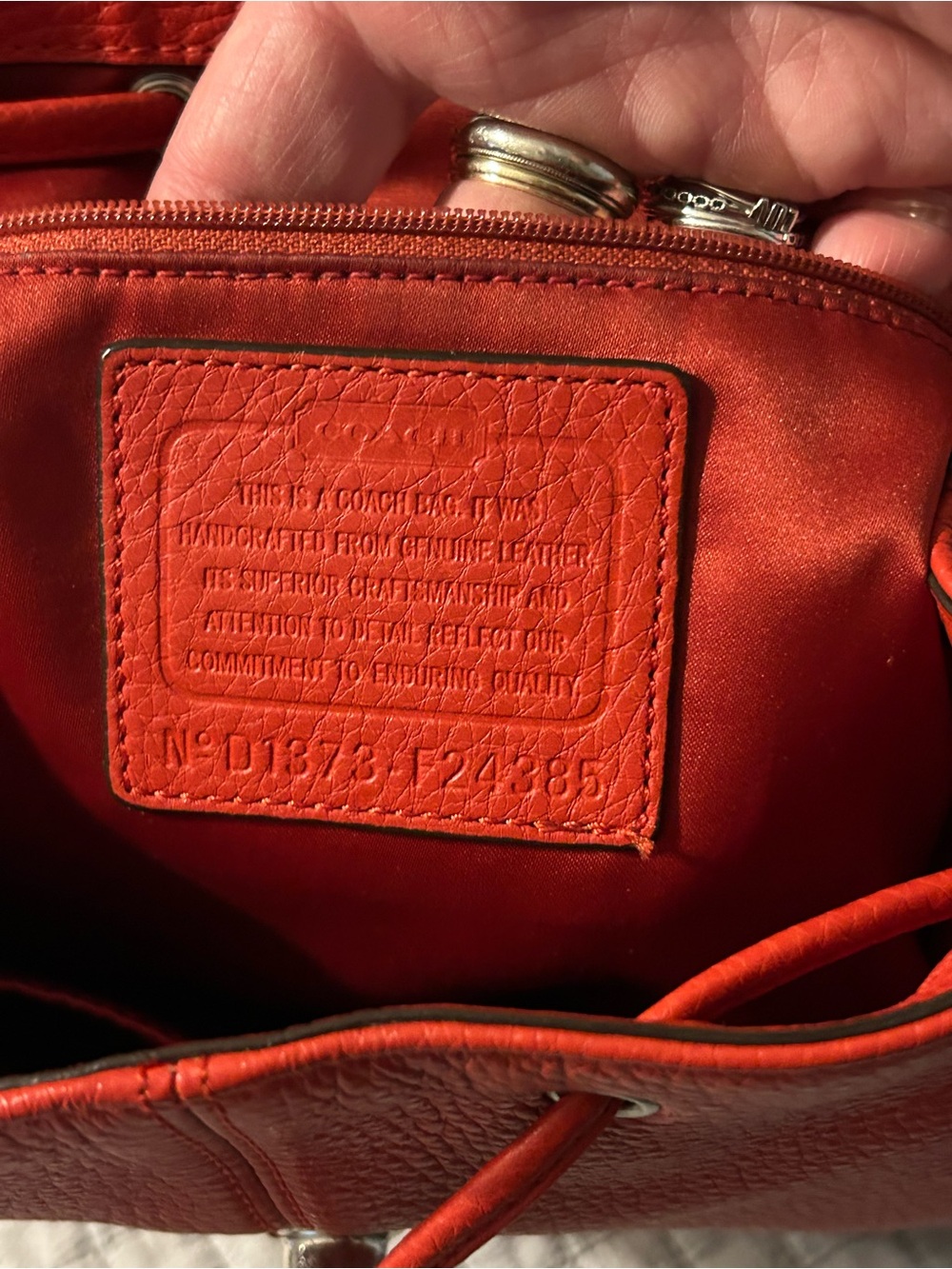 Women’s Red Backpack by Coach - Picture 4 of 7